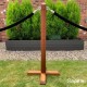 Treated Redwood Rustic Post & Rope Barrier - MOQ 4