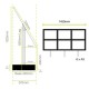 6 x A3L Freestanding Light Panel - Without Bevel