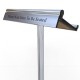 Maitre'd Scroll Menu Stand with Message Plate Printed with Your Text