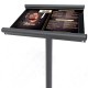 Maitre'd Scroll Menu Stand with Message Plate Printed with Your Text