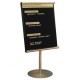 Glazed Interior Grooved Felt Welcome Board Stand Mounted with Printed Header