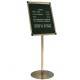 Grooved Felt Welcome Board Stand Mounted with Polished Gold Frame