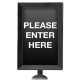 Heavy Duty Portrait Sign Frame For Retractable Barrier Post | Post Not Included