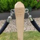 Rustic Post & Rope Barrier with Custom Engraving