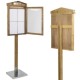 4 x A4 Rustic Wooden Exterior Menu Display Stand