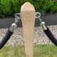 Rustic Post & Rope Barrier with Optional Engraved Logo/Text