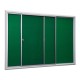 Lockable Safety Sliding Door Noticeboard with White Painted Frame