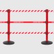 SafetyPro 250 Triple Heavy Duty Weatherproof Retractable Belt Barrier - 3.4 Metres