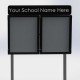 Weathershield Post Mounted Headline Wall Mounted Noticeboard with Printed Sign
