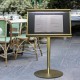 Scroll Deluxe Exterior Menu Stand with Battery Powered Lighting