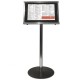 Scroll Interior Menu Case Stand Mounted with Optional Printing to the Glazing