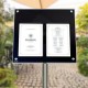 2 x A4 Black Acrylic LED Menu Display Stand