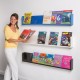 Colour Shelf Style Book & Magazine Wall Mounted Dispenser