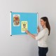 Designer Noticeboard with Loop Nylon or Cork Pinboard