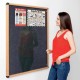 Shield Light Oak Effect Tamperproof Noticeboard - Fire Retardant