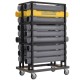 Shuttletrac 18 Post Horizontal Storage Cart for Queue Barriers