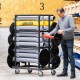 Shuttletrac 18 Post Horizontal Storage Cart for Queue Barriers