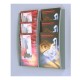 Slat Wall Mounted Coloured Literature Display | Brochure Sizes: DL / A5 / A4