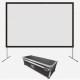 Metroplan Speedy-Fold Projection Screen with Wheeled Storage Case