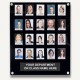 Staff & Pupil Photo Board with 20 Pockets - Black/White Frame