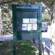Varicase Single Door Post Mounted Noticeboard with Printed Header