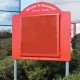 Weathershield Wall Mounted Noticeboard with Printed Sign