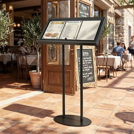 Stand Modest Menu Illuminated & Outdoor Menu Display Stands | Custom Sizes White Light ...