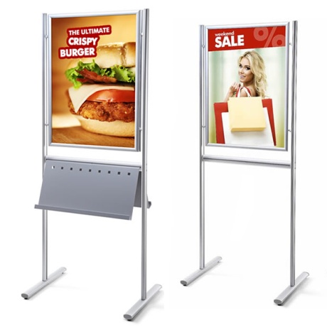 Posterized Display Floor Poster Stands | School, Exhibition & Business Displays White ...