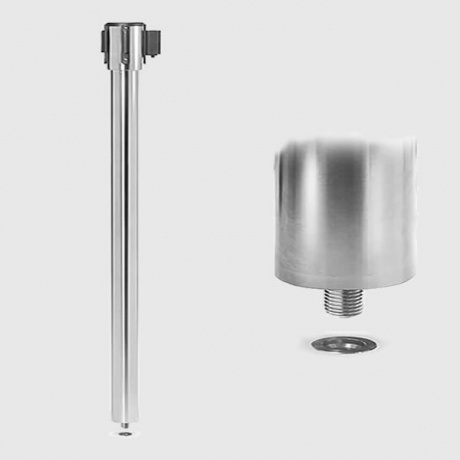 Queue Solutions Floor Socket & Cap for Removable Stanchions White Light ...