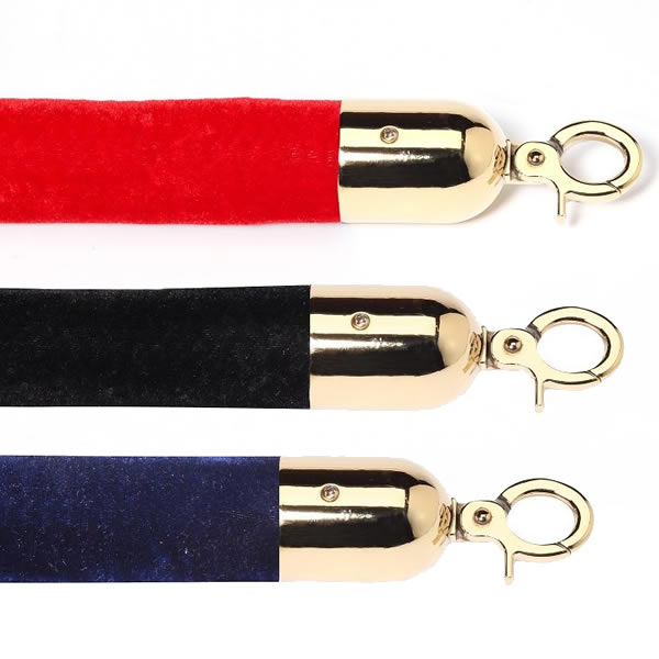 Premium Velour Barrier Rope | 38mm Heavy Velvet Stanchion Rope White ...