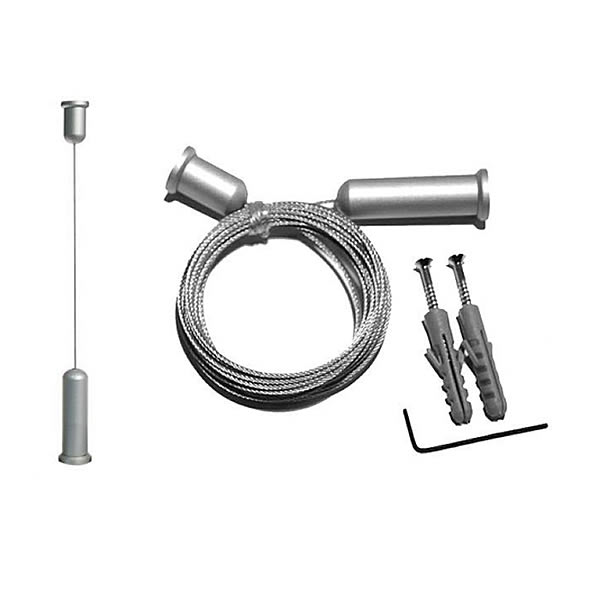 CF04 Ceiling to Floor Cable Kit (4m x 1.5mm) | Display Fixings White ...
