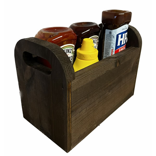 Large Wooden Condiment Box | Choice of 4 Colours White Light Display